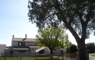 Extérieur de la maison dans le gite en Vendée